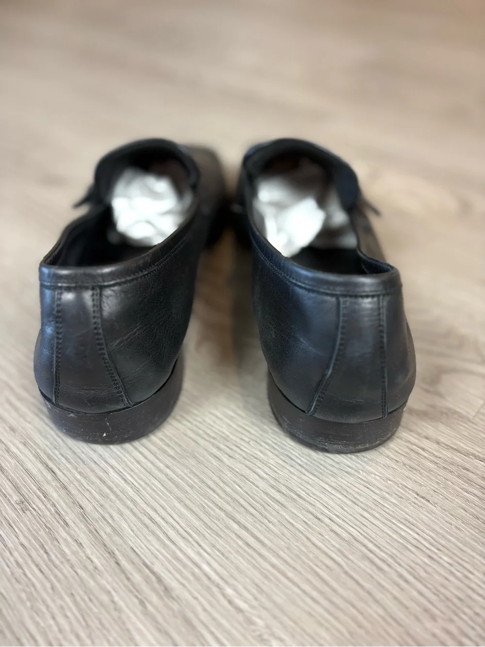 Salvatore Ferragamo Black Leather Buckle Loafers 9D